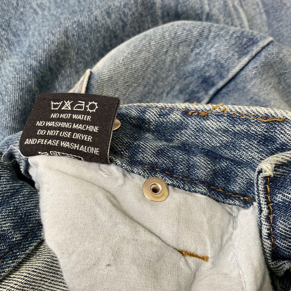 Wide Leg Baggy Jeans Suspenders O2 denim women’s size 2 - Picture 13 of 13